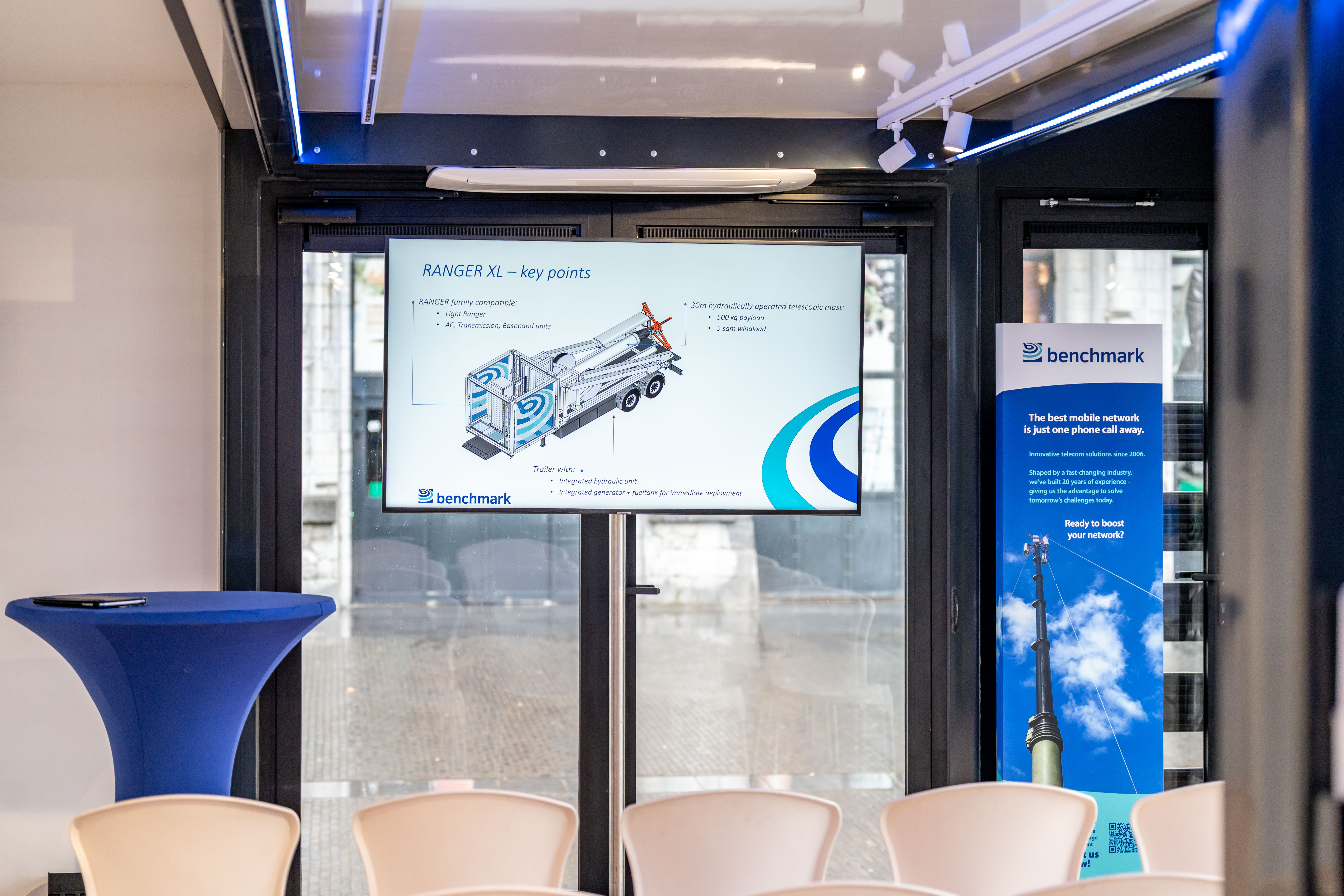 Roadshow trailer binnen